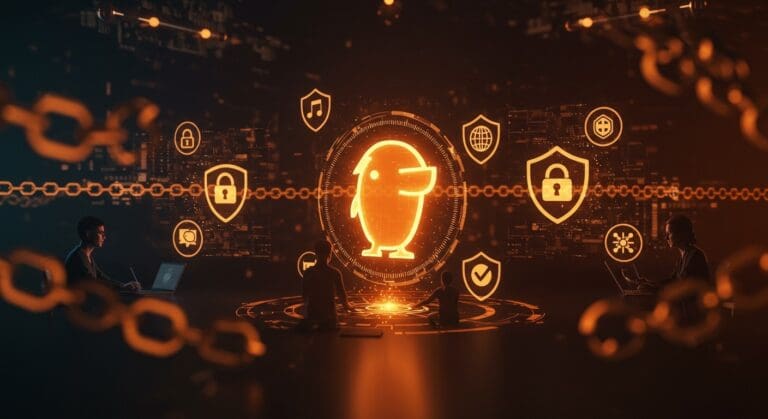 Fundadores de startup tecnológica trabajando en seguridad avanzada y criptografía en Linux para cargas críticas.