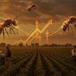 Startup argentina Beeflow utilizando polinización profesionalizada y tecnología innovadora para impulsar la productividad agrícola.