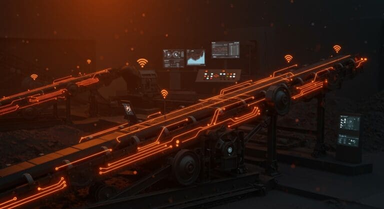 Automatización e IoT aplicados en minería chilena con monitoreo avanzado de correas transportadoras.