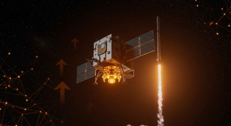 CubeSat innovador llevando cenizas al espacio en lanzamiento SpaceX, destacando tecnología espacial y startups disruptivas.