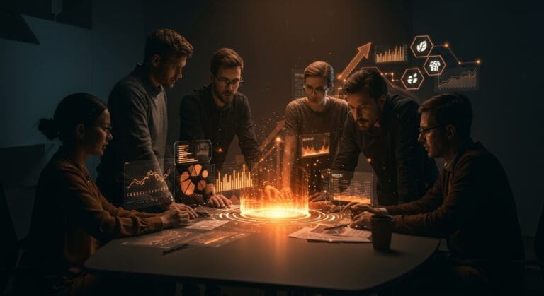 Emprendedores colaborando en innovación y regulación tecnológica para startups en Vietnam con enfoque en transformación digital y economía verde.