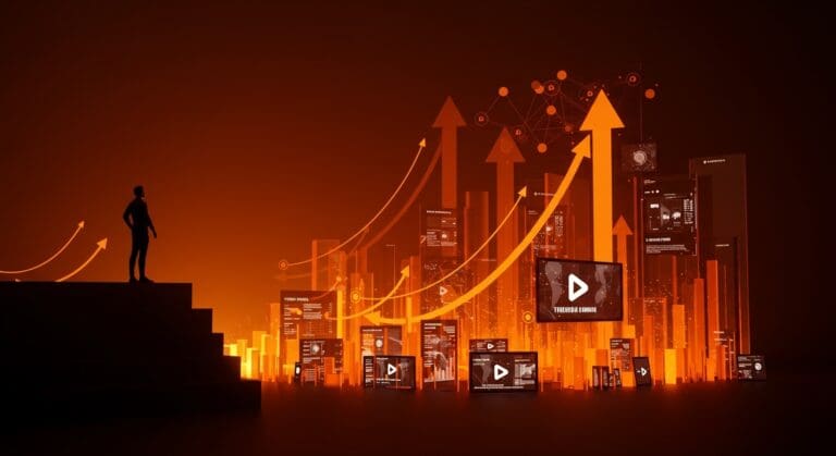 Representación visual del founders tech y la evolución del streaming como modelo de negocio consolidado en la industria del entretenimiento digital.