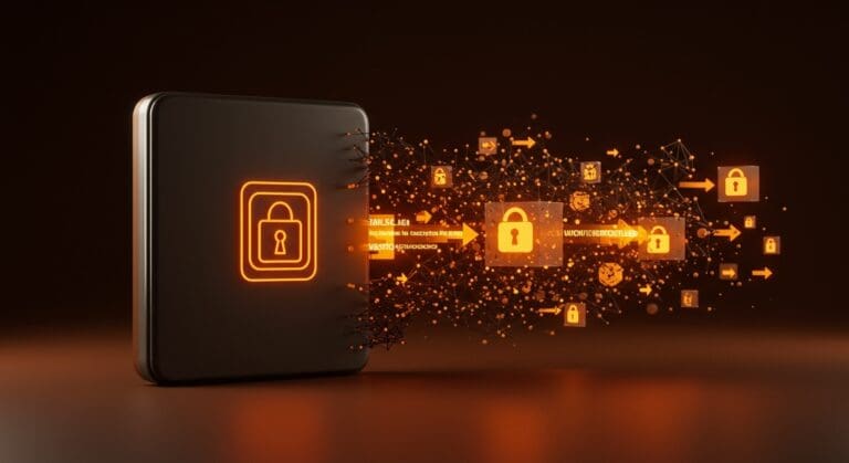 Visual conceptual de cifrado de state file en Tailscale impactando la seguridad en SaaS y networking.