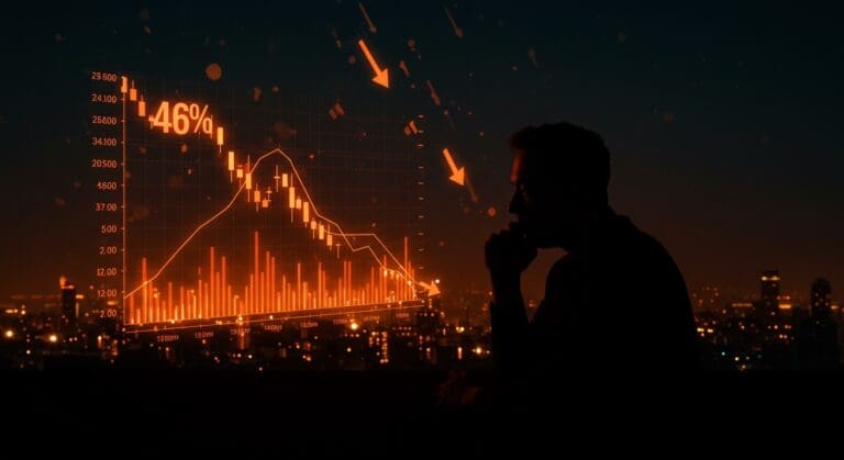 Declive del 46% en ganancias de Tesla en 2025 impactando el mercado tecnológico global con Elon Musk de fondo.