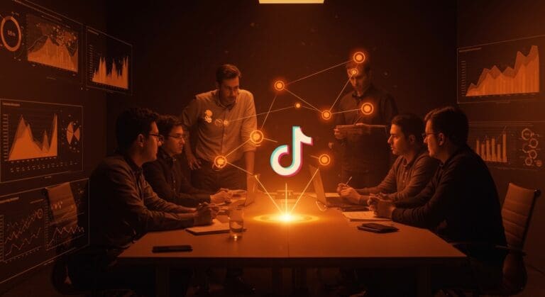 Fundadores analizando el impacto del acuerdo de TikTok en EE. UU. sobre la valoración y tendencias de inversión en startups tecnológicas.