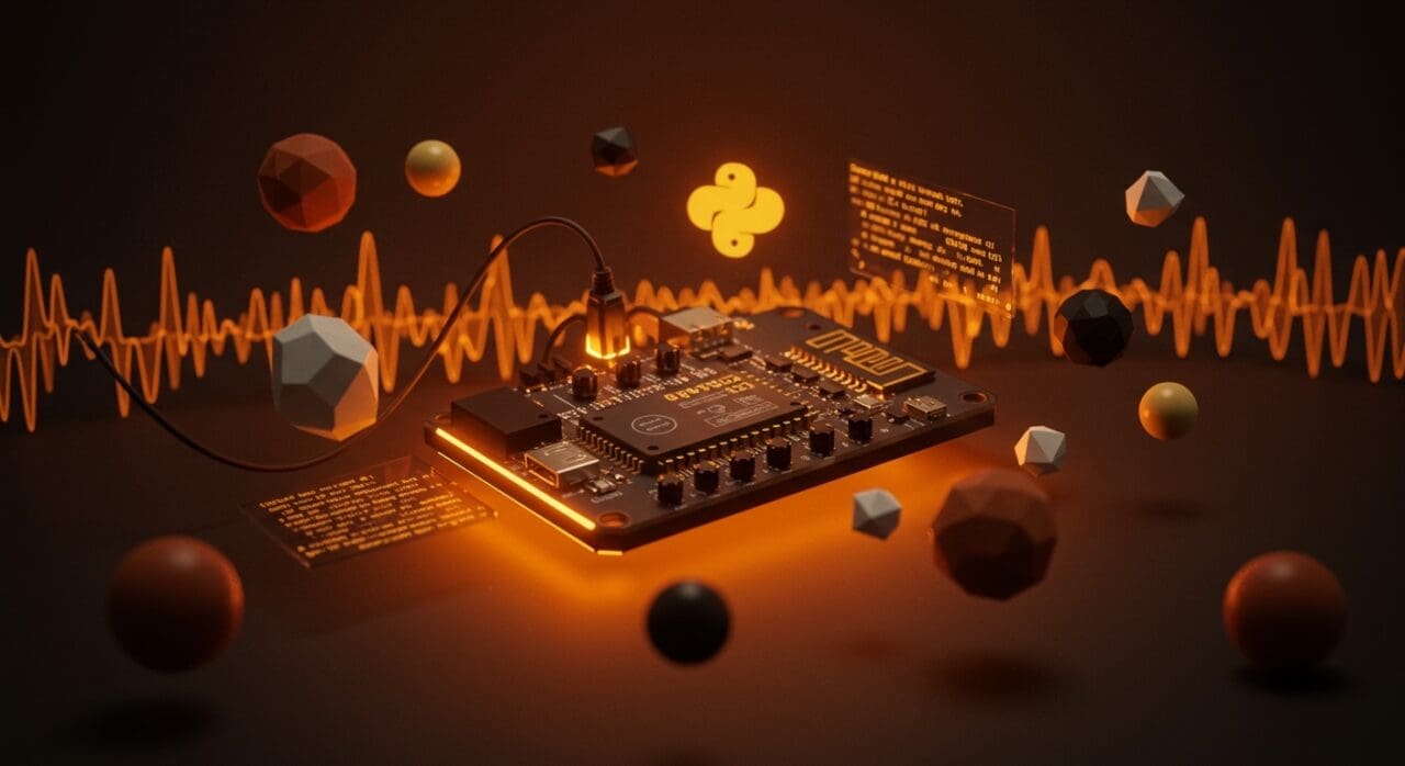 Tulip Creative Computer mostrando hardware programable open source con soporte Python para música digital y síntesis de sonido.