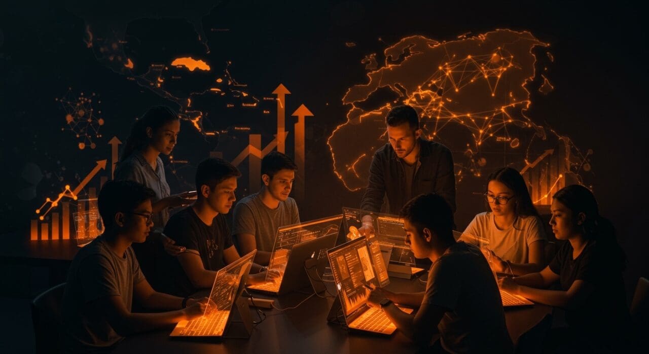 Emprendedores tecnológicos del Caribe recibiendo mentorías en Youth Startup Academy, impulsando startups e innovación tecnológica.