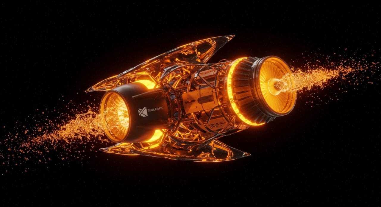 Propulsión espacial innovadora utilizando agua como combustible por General Galactic, tecnología revolucionaria para viajes interplanetarios.