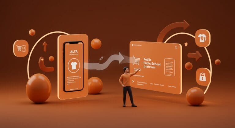 Integración digital de herramientas de estilismo entre app Alta y Public School para personalización en e-commerce y fashion tech.