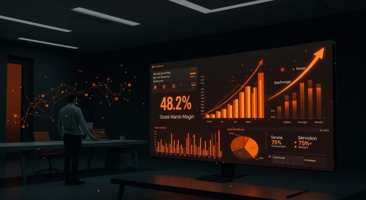 Apple alcanzando margen bruto récord en servicios tecnológicos durante Q4 2025 con crecimiento en cadena de suministro y tendencias de mercado.