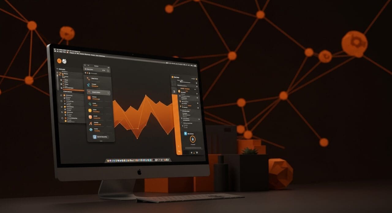 Interfaz de Arcmark gestor de marcadores macOS con sidebar nativo mostrando organización avanzada y privacidad local-first.