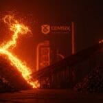 Inversión de Cemex Ventures en WtEnergy para conversión limpia de residuos en energía, símbolo de energía limpia y descarbonización startup.