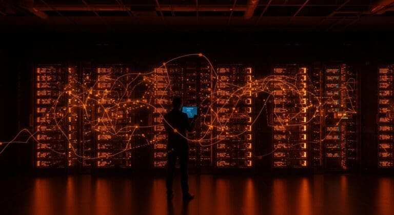 Centro de datos propio con 600 GPUs de comma.ai ilustrando la estrategia de infraestructura TI para startups frente al cloud.