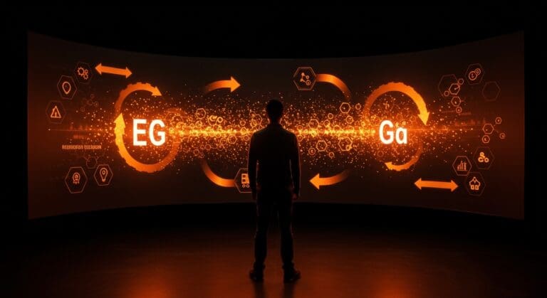 Founder de startup cleantech frente a pantalla digital ilustrando la reversión de regulación de gases de efecto invernadero de la EPA y su impacto en políticas ambientales.