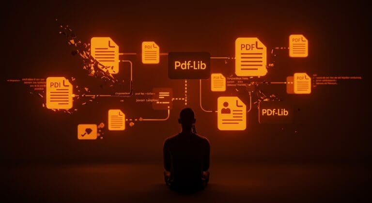 Desarrollador trabajando en mantenimiento y automatización de pdf-lib para manipulación de PDF en JavaScript en ecosistema open source startup.