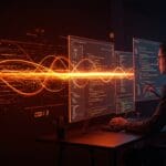 Visualización de un desarrollador agilizando prototipos con Fast Mode en Claude Code, acelerando el desarrollo ágil en startups mediante IA aplicada.