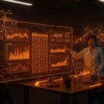 Lanzamiento del modelo de IA NEXUS para datos tabulares, mostrando análisis predictivo empresarial y automatización con tecnología avanzada.