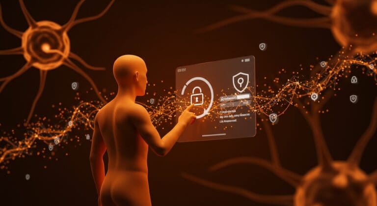 Interfaz digital con iconos de privacidad y remoción de datos sensibles en Google Search, destacando herramientas de protección de datos personales para startups.