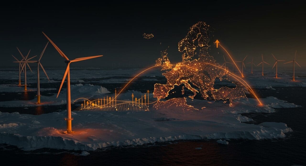 Turbinas eólicas offshore en Groenlandia impulsando la independencia energética renovable de Europa con impacto en startups tecnológicas.