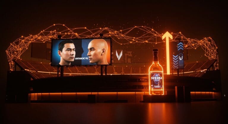 Análisis visual de la IA en el Super Bowl 2026 con Svedka, Anthropic y OpenAI destacando publicidad y marketing con inteligencia artificial.