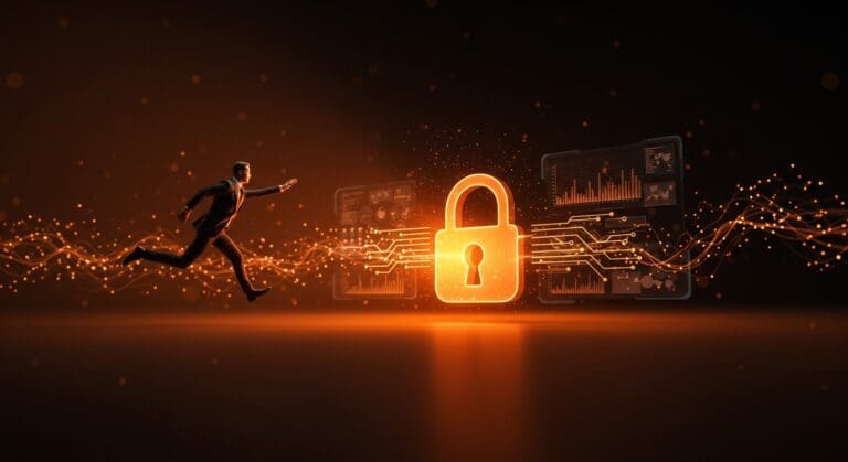 Imagen editorial que representa la inversión en privacidad digital mediante corporate venturing destacando la startup Soyio y Caja Los Andes en Chile.