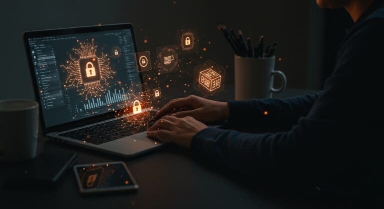 NanoClaw asistente IA para MacOS mostrando seguridad avanzada y personalización en entornos tech con contenedores y Node.js.