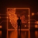 Neorreaccionarios en Silicon Valley influyendo en la cultura tecnológica y gobernanza corporativa representados con metáforas digitales y paleta Ecosistema Startup.