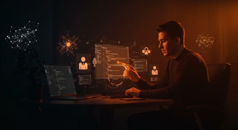 Fundador usando Omnara IDE para ejecutar código Claude Code y Codex desde dispositivos remotos, destacando herramientas IA y desarrollo remoto.