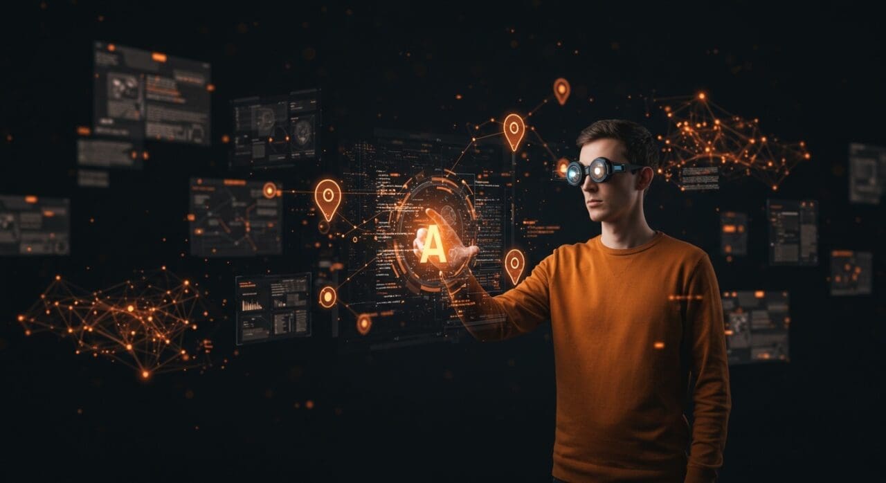 Desarrollador trabajando con inteligencia artificial aplicada y automatización en el desarrollo de software usando la app Codex de OpenAI.