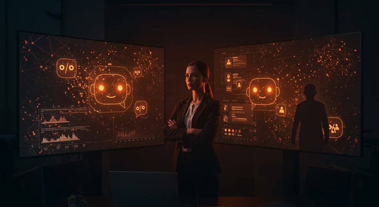 Ejecutiva de OpenAI enfrentando dilemas éticos sobre modo adulto en chatbots, destacando política y seguridad en IA.