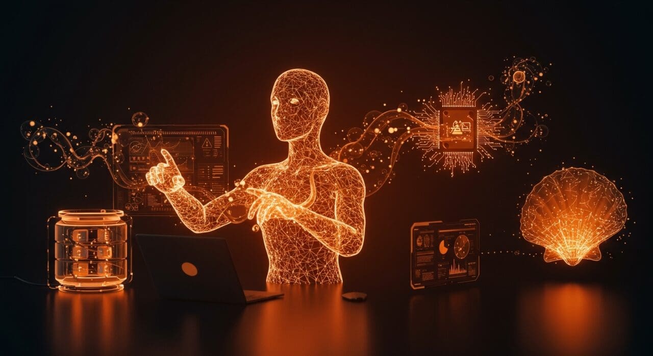 Representación visual de agentes autónomos con memoria persistente usando OpenAI Responses API y tecnologías avanzadas de automatización IA en startups tech.