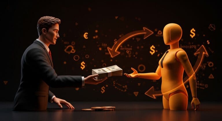 Profesional participando en reclutamiento inverso pagando por empleo, reflejando tendencias del mercado laboral 2026.