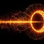 Representación artística del colisionador RHIC de Brookhaven cerrando tras 25 años de avances en física nuclear, inteligencia artificial y computación de alto rendimiento.