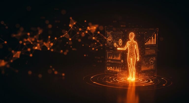 Ilustración de infraestructura financiera de IA con agentes gestionando micropagos autónomos, inversión y tecnología de Sapiom y Accel.