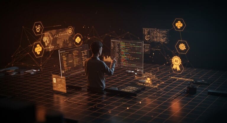 SDK IA kw-sdk de ClioAI en Python mostrando agentes de IA automatizando investigación y análisis con verificación automática en entorno colaborativo open source.