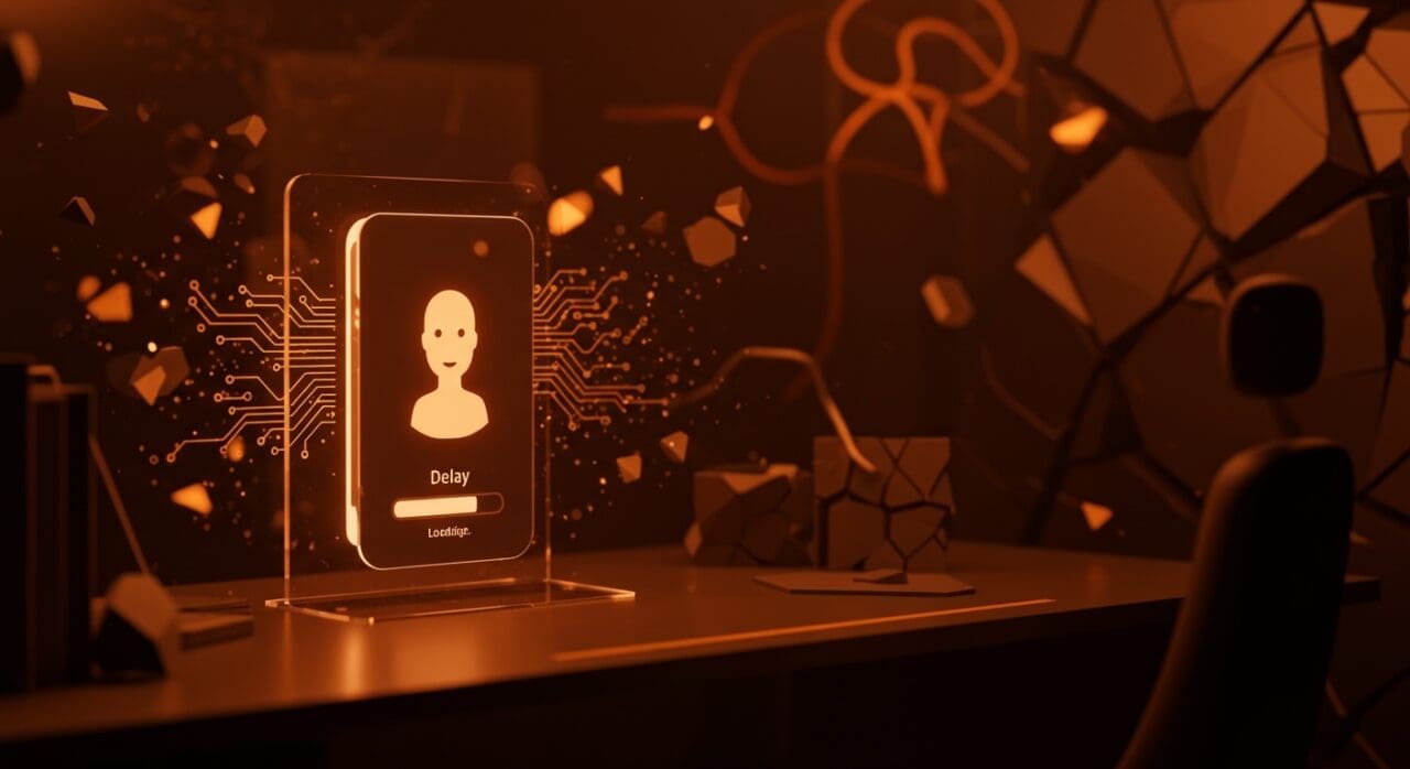 Imagen conceptual de Siri de Apple mostrando retraso en actualización de inteligencia artificial, destacando el impacto tecnológico y avances en asistentes virtuales.