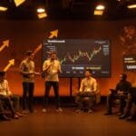 Startup founders participando en la competencia Startup Battlefield 200 TechCrunch Disrupt 2026, mostrando oportunidad y acceso a inversión de primer nivel.