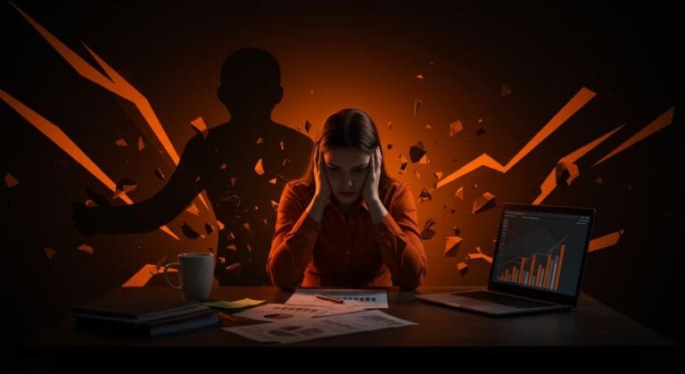 Imagen editorial de crisis financiera y fraude interno en startup hispana Foccuz, destacando lecciones de gobernanza y quiebra.