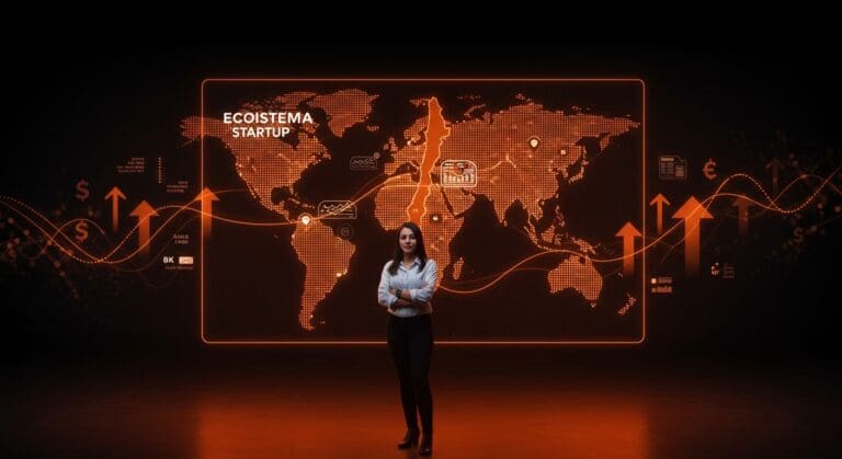 Constanza Levicán lidera Suncast destacada en Start-Up Chile BIG 11 entre 1300 startups globales, simbolizando emprendimiento femenino y financiamiento equity-free en energías renovables.