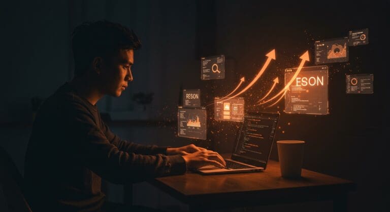 Interfaz web generada desde datos JSON con React que acelera el desarrollo web en startups usando UI generativa y open source.