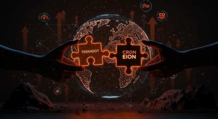 Visualización editorial de la adquisición de Eion por Terradot y la consolidación en el mercado de carbon removal en climatetech.