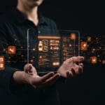 Plataforma digital TrumpRx mostrando medicamentos con descuento en un modelo directo al consumidor, ilustrando la disrupción en la industria farmacéutica y salud digital.