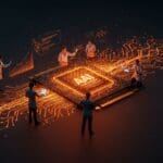 Equipo de ingenieros optimizando GPU con IA avanzada para acelerar procesos, destacado en startups de inteligencia artificial y optimización tecnológica.