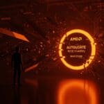 Vulnerabilidad RCE en AMD AutoUpdate representada mediante un ataque man-in-the-middle visualizado en colores naranja y negro para contexto de ciberseguridad en startups.