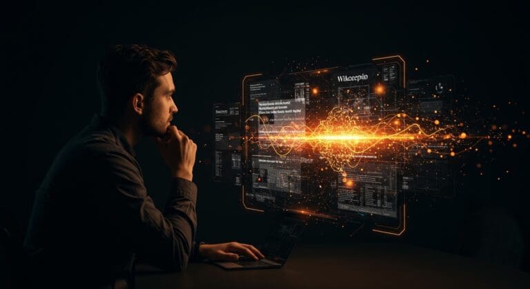 Founder de startup analizando el impacto del sesgo de Wikipedia en modelos de lenguaje AI para un entrenamiento ético y confiable.